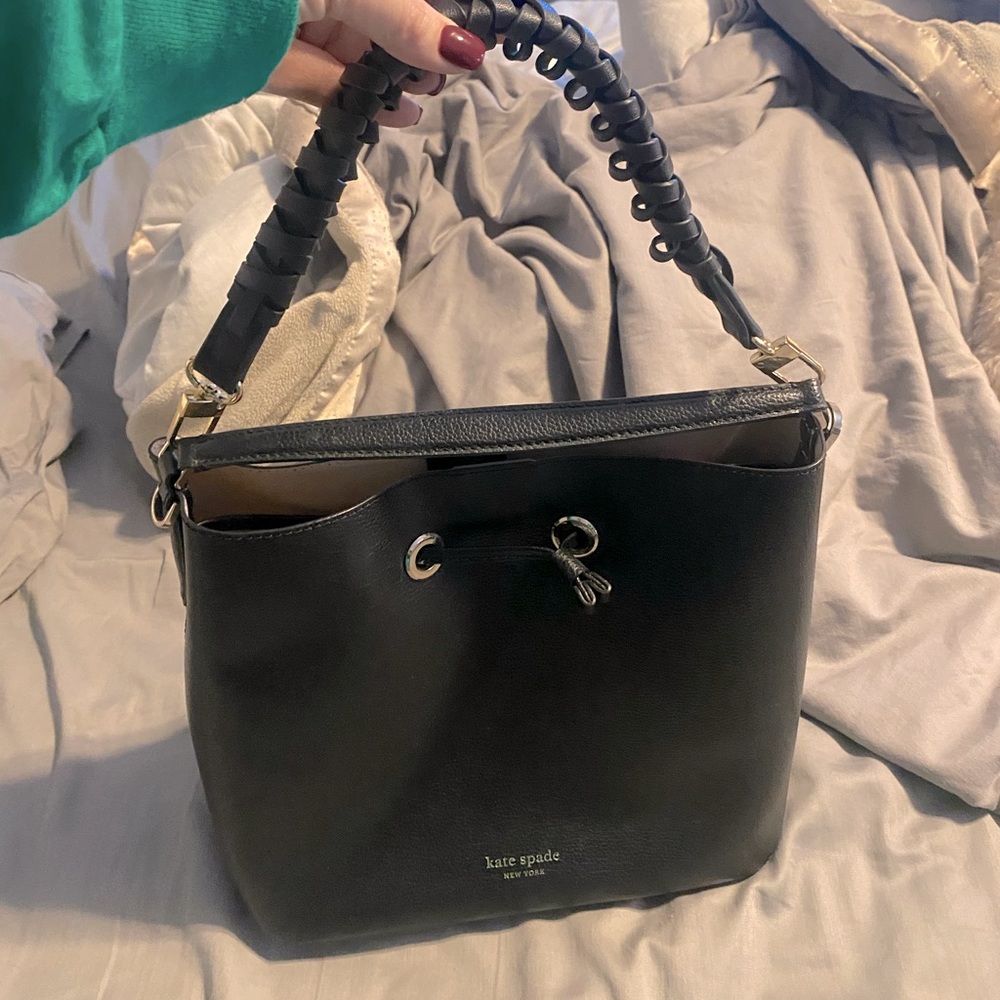 Kate Spade black bucket bag